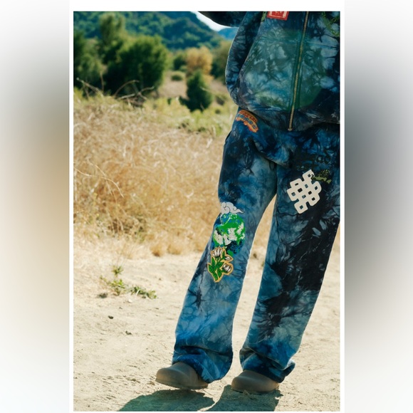 Camp High “Head East” sweatpants tie dyed and printed size L/XL - Picture 13 of 14